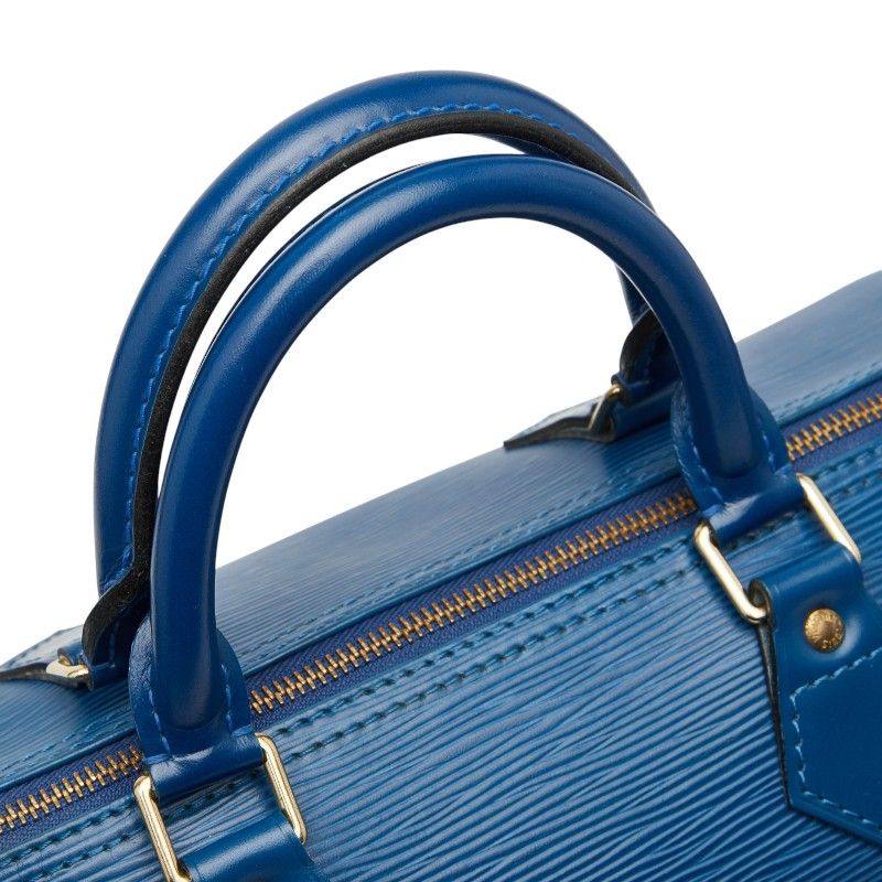 Louis Vuitton Epi Speedy 30 Handbag Mini Boston Bag M43005 Toledo Blue Leather