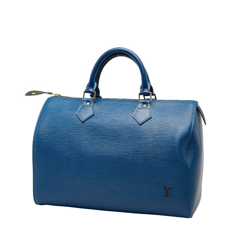 Louis Vuitton Epi Speedy 30 Handbag Mini Boston Bag M43005 Toledo Blue Leather
