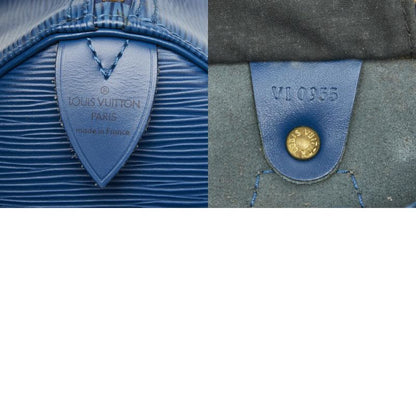 Louis Vuitton Epi Speedy 30 Handbag Mini Boston Bag M43005 Toledo Blue Leather