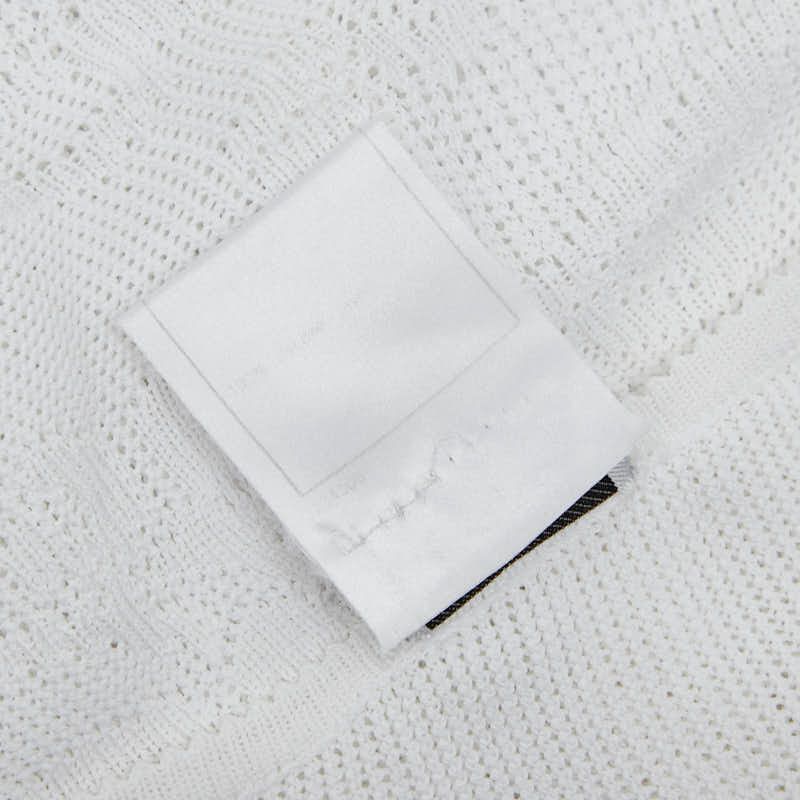 Chanel Vintage Knit Size 40 White Rayon Women's Chanel