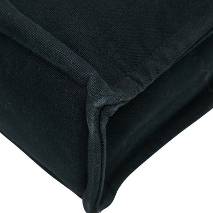 Hermes Fourre Tout MM Tote Handbag Black Gray Canvas Women Hermes