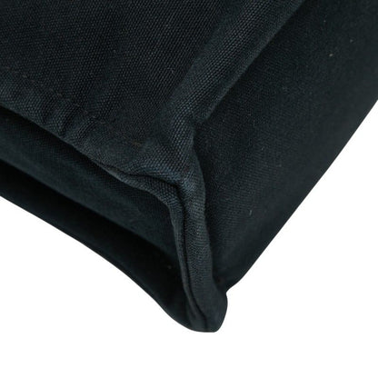 Hermes Fourre Tout MM Tote Handbag Black Gray Canvas Women Hermes