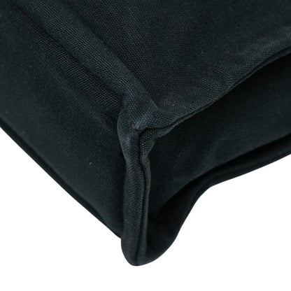 Hermes Fourre Tout MM Tote Handbag Black Gray Canvas Women Hermes