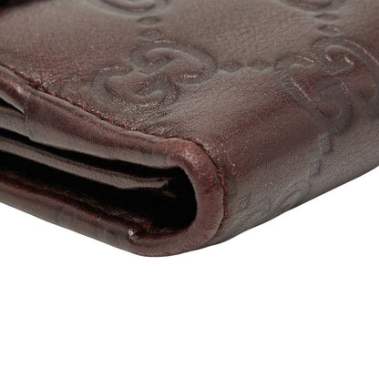 Guccissima W Hook Long Wallet 112715 Brown Leather Ladies Gucci