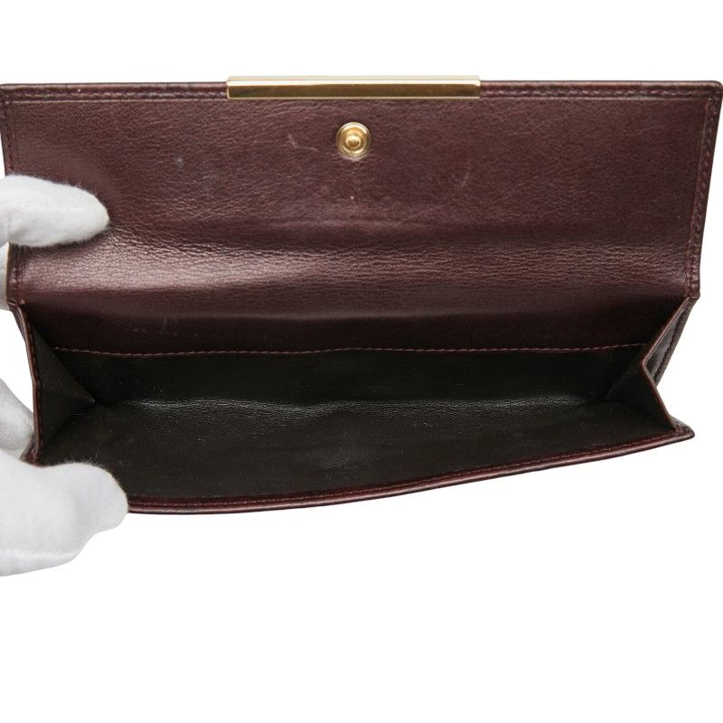 Guccissima W Hook Long Wallet 112715 Brown Leather Ladies Gucci