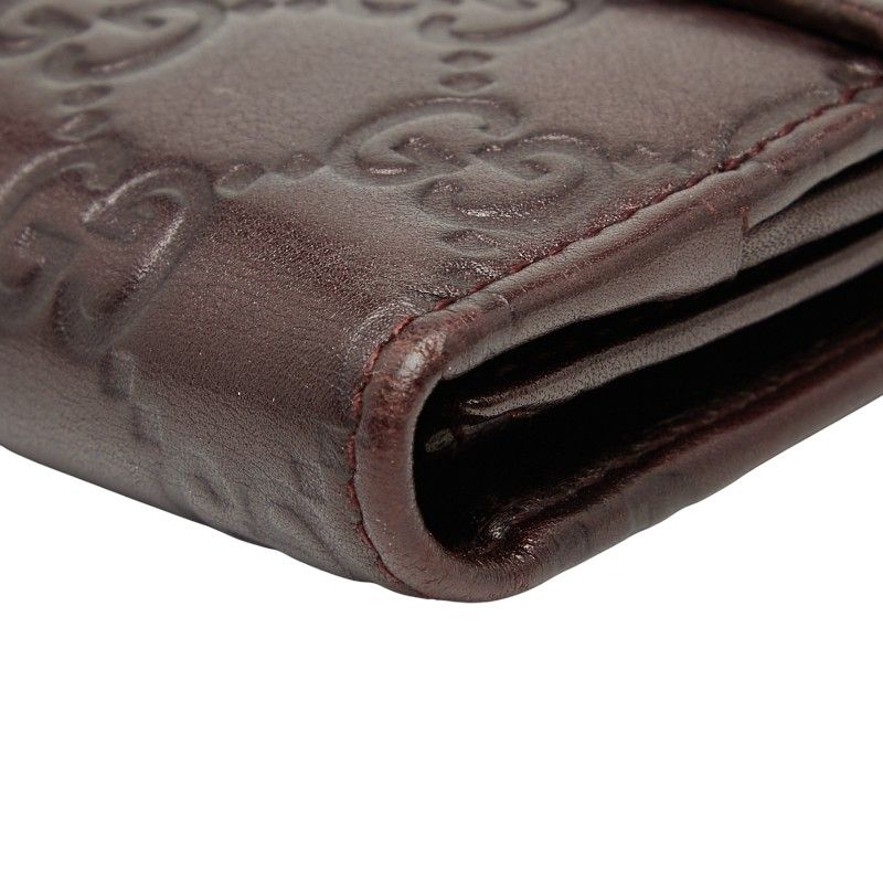 Guccissima W Hook Long Wallet 112715 Brown Leather Ladies Gucci