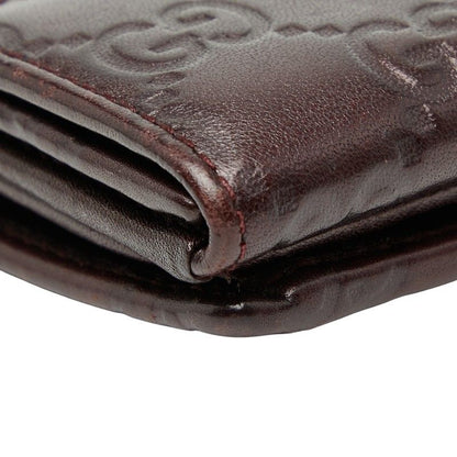 Guccissima W Hook Long Wallet 112715 Brown Leather Ladies Gucci