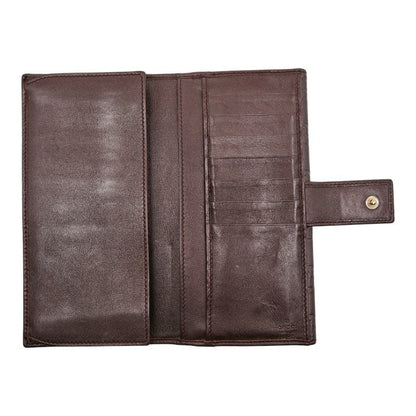 Guccissima W Hook Long Wallet 112715 Brown Leather Ladies Gucci