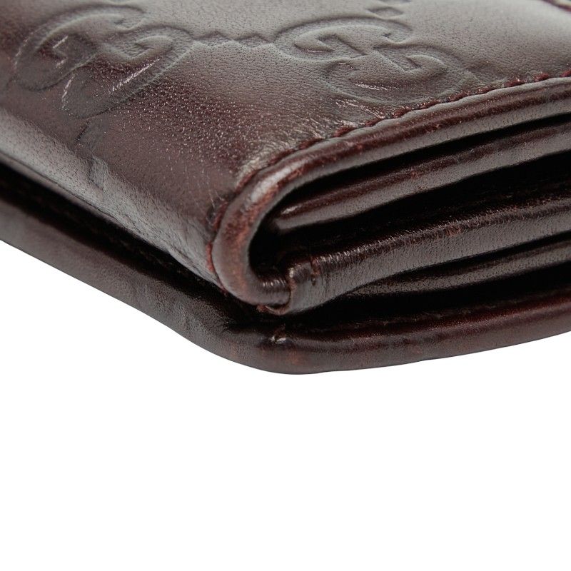 Guccissima W Hook Long Wallet 112715 Brown Leather Ladies Gucci