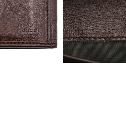 Guccissima W Hook Long Wallet 112715 Brown Leather Ladies Gucci