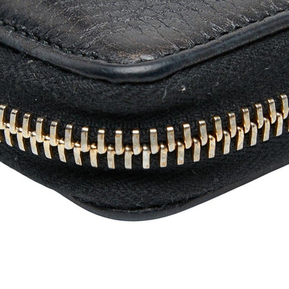 Gucci Interlocking G Soho Round Zipper Long Wallet 308004 Navy Leather Women's