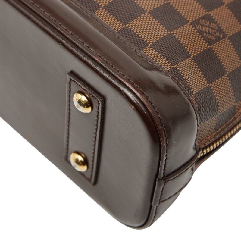 Louis Vuitton Damier Alma BB Handbag Shoulder Bag 2WAY N41221 Brown PVC Leather