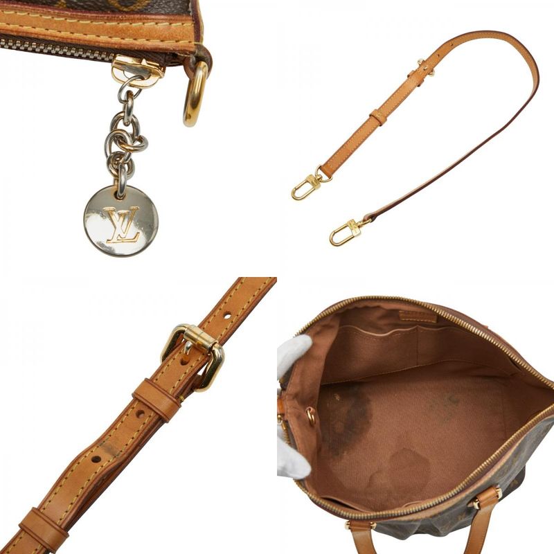 Louis Vuitton Monogram Palermo PM Handbag Shoulder Bag 2WAY M40145 Brown PVC