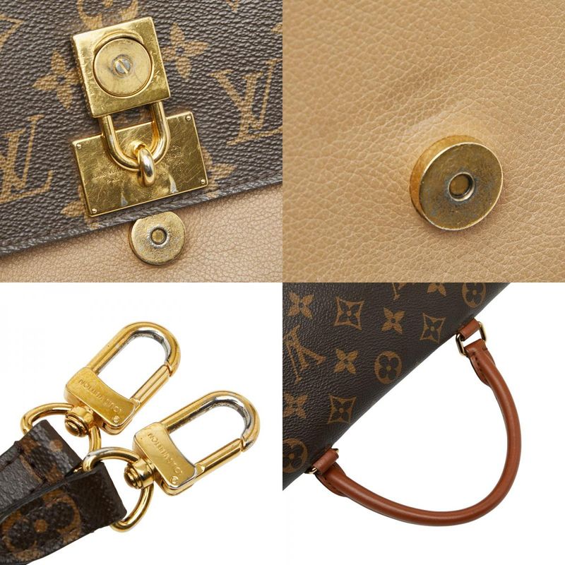 Louis Vuitton Monogram Marignan Handbag Shoulder Bag 2WAY M44257 Brown Beige