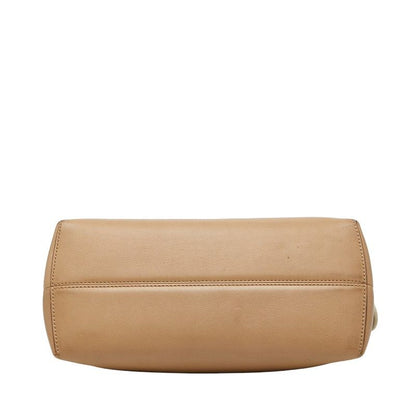 Fendi By The Way Medium Handbag Shoulder Bag 2WAY 8bl124 Beige Black Leather