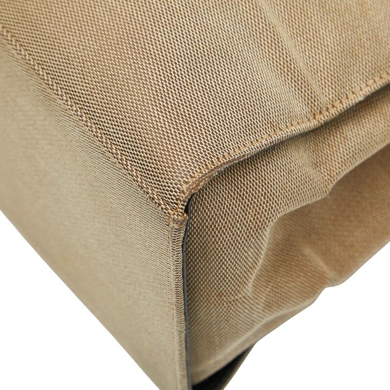 Gucci Bamboo Tote Handbag 002 1010 Beige Black Canvas Ladies Gucci