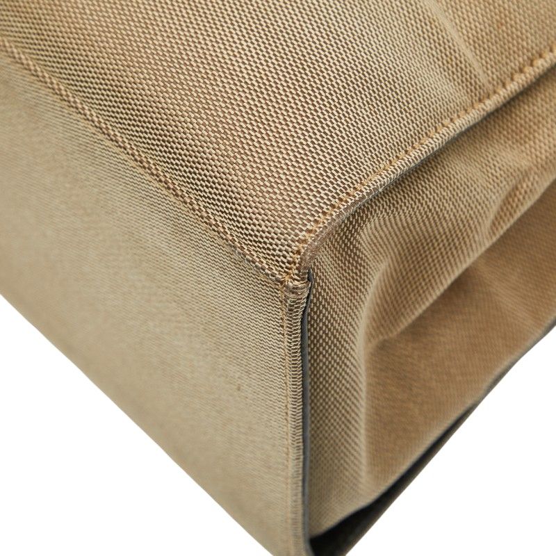 Gucci Bamboo Tote Handbag 002 1010 Beige Black Canvas Ladies Gucci