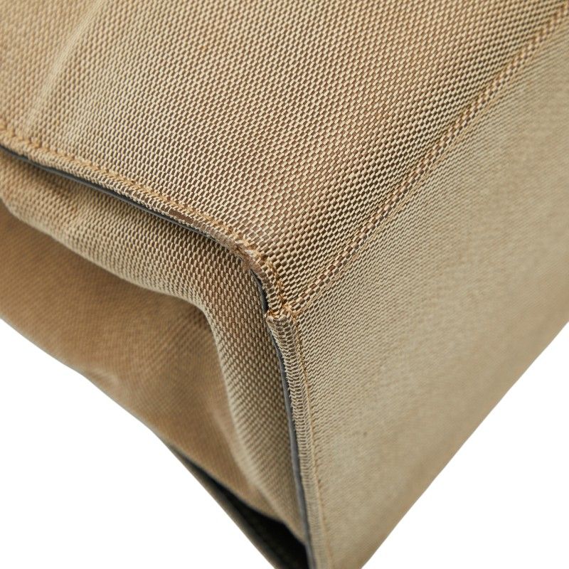 Gucci Bamboo Tote Handbag 002 1010 Beige Black Canvas Ladies Gucci