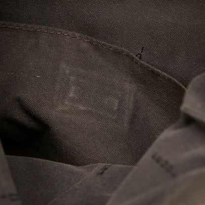 Fendi Zucchino Crossbody Shoulder Bag 8bt151 Beige Brown Canvas Leather Women