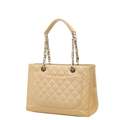 Chanel Coco Mark Matelasse GST Tote Chain Shoulder Bag Tote Bag A50995 Beige