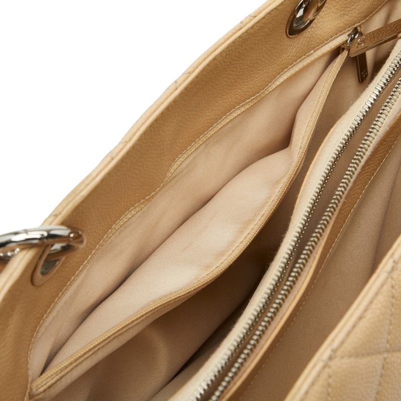 Chanel Coco Mark Matelasse GST Tote Chain Shoulder Bag Tote Bag A50995 Beige