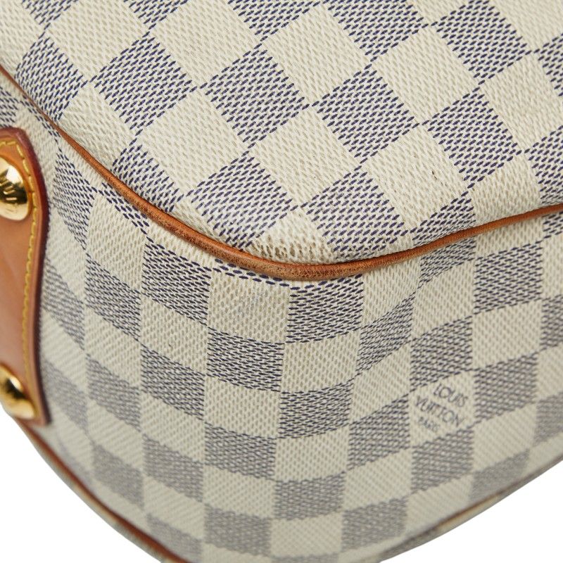 Louis Vuitton Damier Azure Siracusa GM Handbag Shoulder Bag 2WAY N41111 White