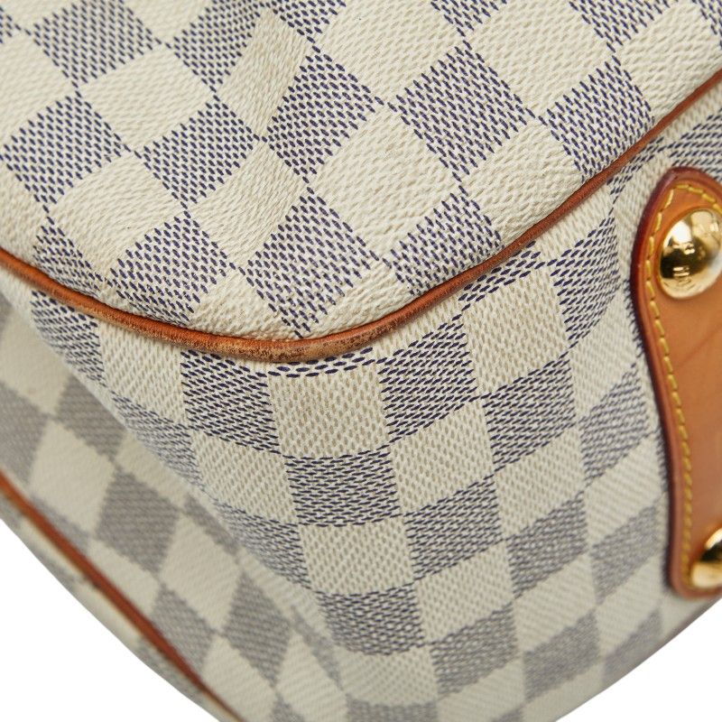 Louis Vuitton Damier Azure Siracusa GM Handbag Shoulder Bag 2WAY N41111 White