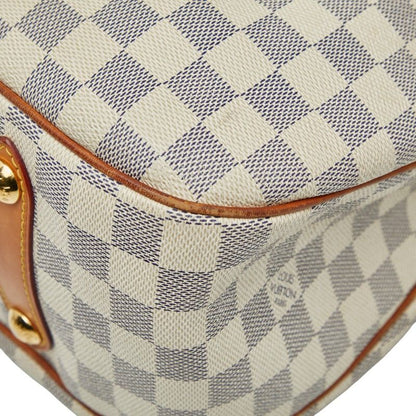 Louis Vuitton Damier Azure Siracusa GM Handbag Shoulder Bag 2WAY N41111 White