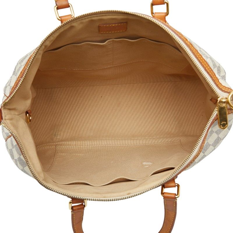 Louis Vuitton Damier Azure Siracusa GM Handbag Shoulder Bag 2WAY N41111 White