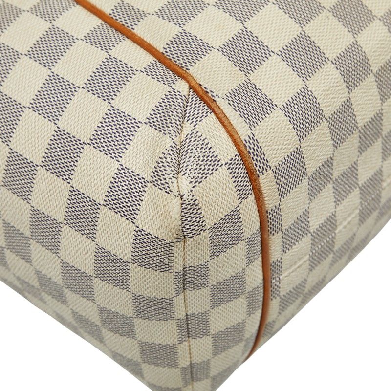 Louis Vuitton Damier Azure Totally MM Tote Bag Shoulder Bag N41279 White Ivory
