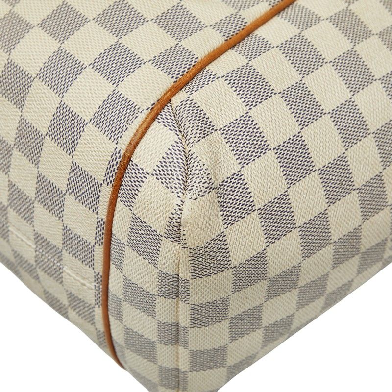 Louis Vuitton Damier Azure Totally MM Tote Bag Shoulder Bag N41279 White Ivory