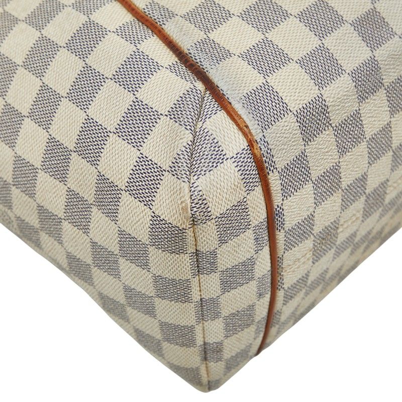 Louis Vuitton Damier Azure Totally MM Tote Bag Shoulder Bag N41279 White Ivory