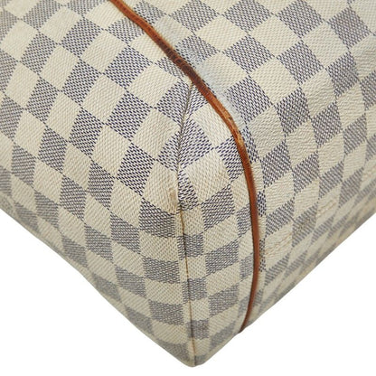 Louis Vuitton Damier Azure Totally MM Tote Bag Shoulder Bag N41279 White Ivory