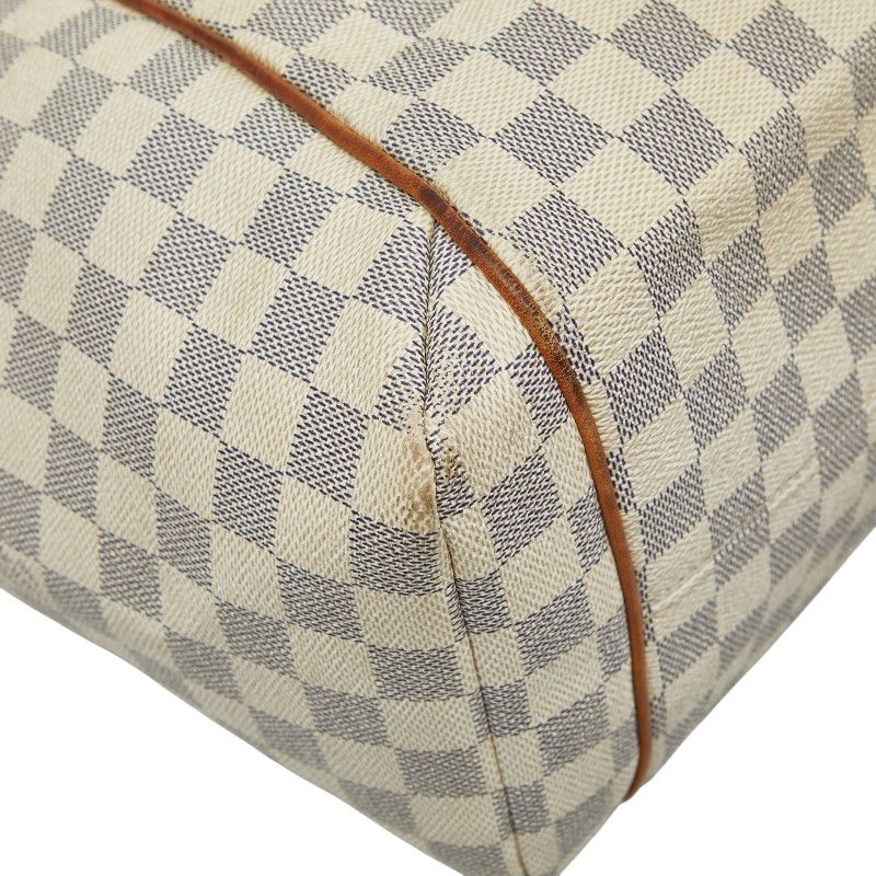 Louis Vuitton Damier Azure Totally MM Tote Bag Shoulder Bag N41279 White Ivory