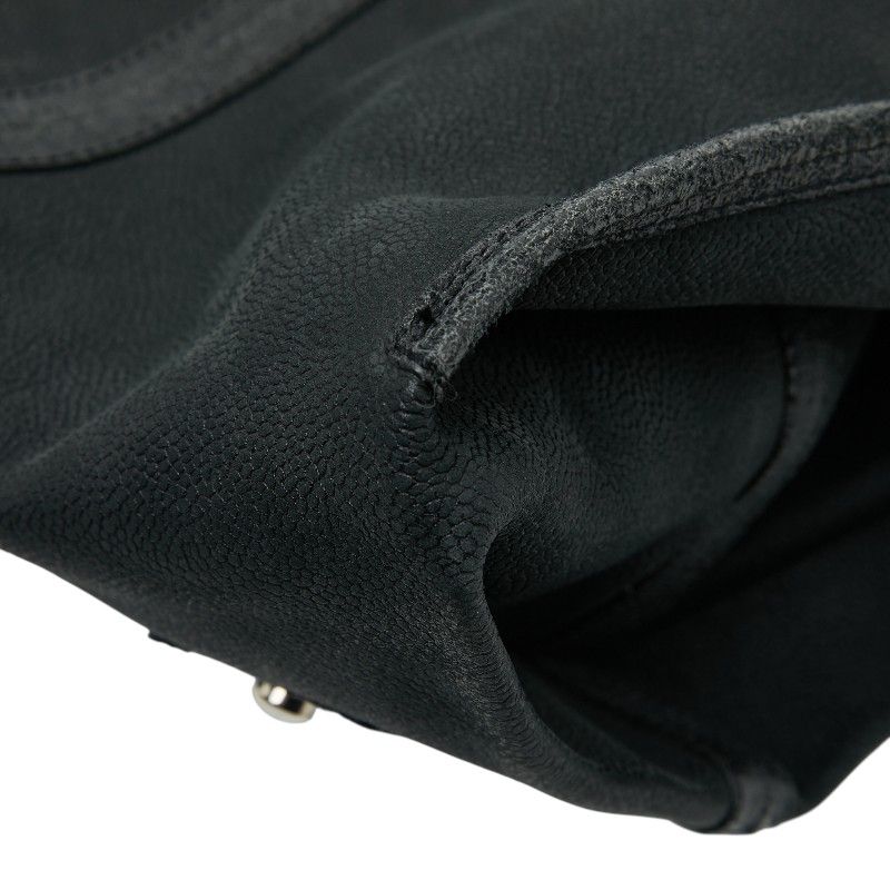 Chanel Camellia Chain Tote Bag Black Green Caviar Skin Women's Chanel