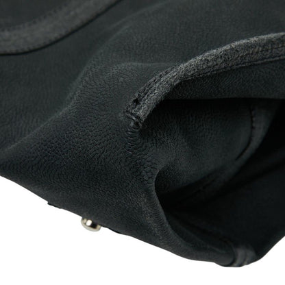 Chanel Camellia Chain Tote Bag Black Green Caviar Skin Women's Chanel