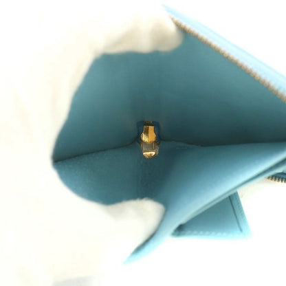 Louis Vuitton Monogram Vernis Blum Fold Wallet Round Zipper Coin Purse Green