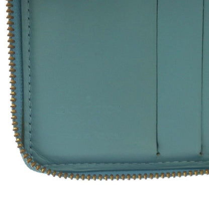 Louis Vuitton Monogram Vernis Blum Fold Wallet Round Zipper Coin Purse Green