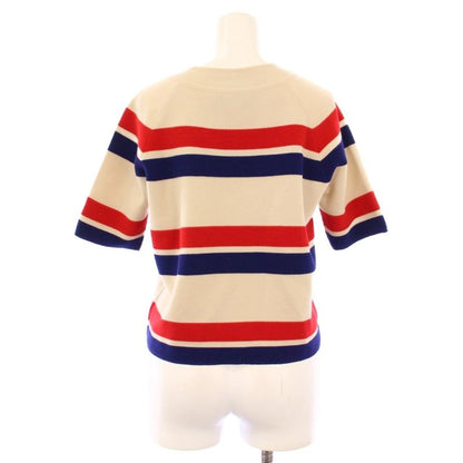 Gucci Setup Knit Cut And Sewn Short Sleeve Flared Skirt Knee Length Striped S