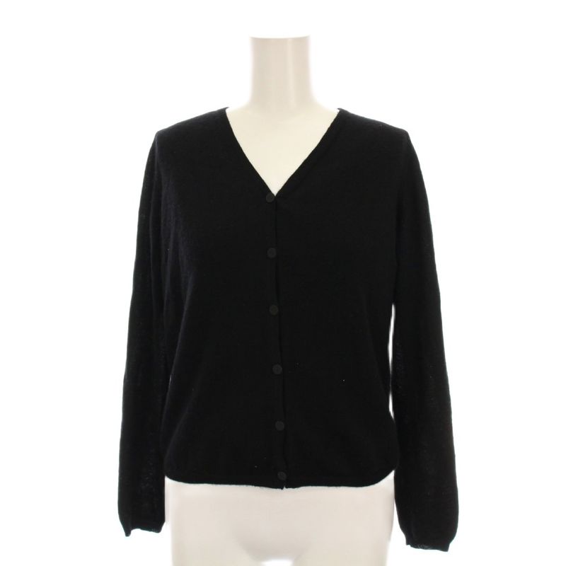 Gucci Ensemble Knit Long Sleeve Cardigan Sleeveless V Neck Cashmere S Black