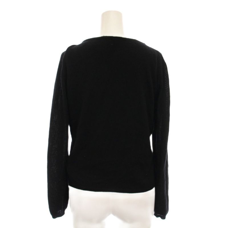 Gucci Ensemble Knit Long Sleeve Cardigan Sleeveless V Neck Cashmere S Black