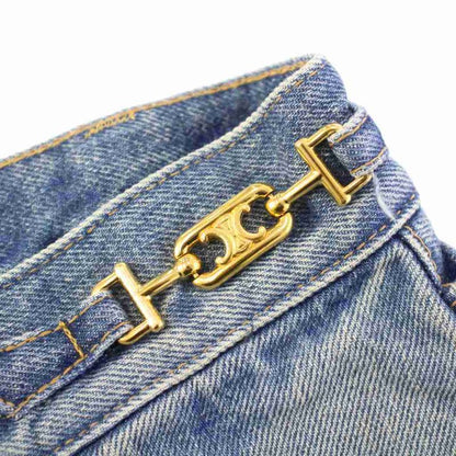 Celine Marguerite Jeans Denim Pants Triomphe Hardware 24 Blue N861 930F 07UW KH