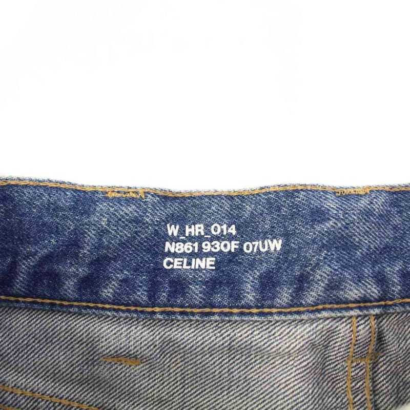 Celine Marguerite Jeans Denim Pants Triomphe Hardware 24 Blue N861 930F 07UW KH