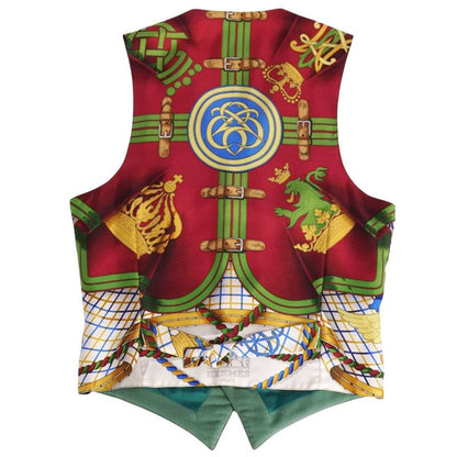 Vintage Hermes Vest Gilet All-over Silk