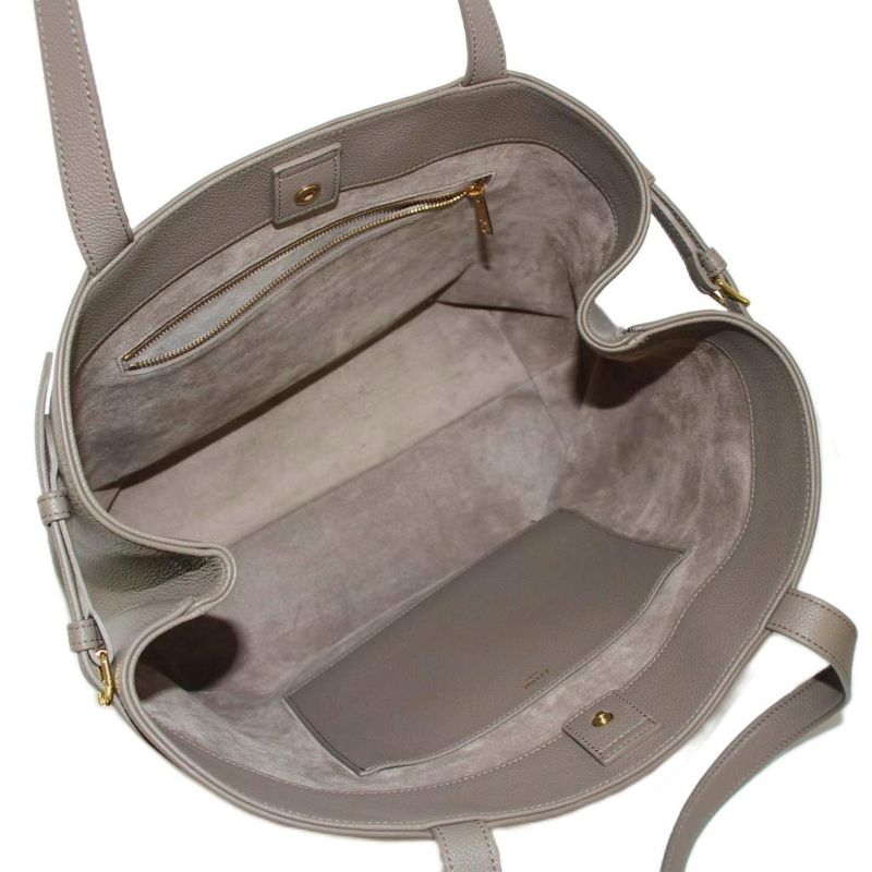 Celine 24SS Medium Cabas Anais Cuir Triomphe Tote Handbag Grey KH - OH