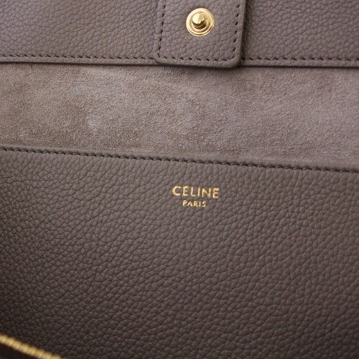 Celine 24SS Medium Cabas Anais Cuir Triomphe Tote Handbag Grey KH - OH