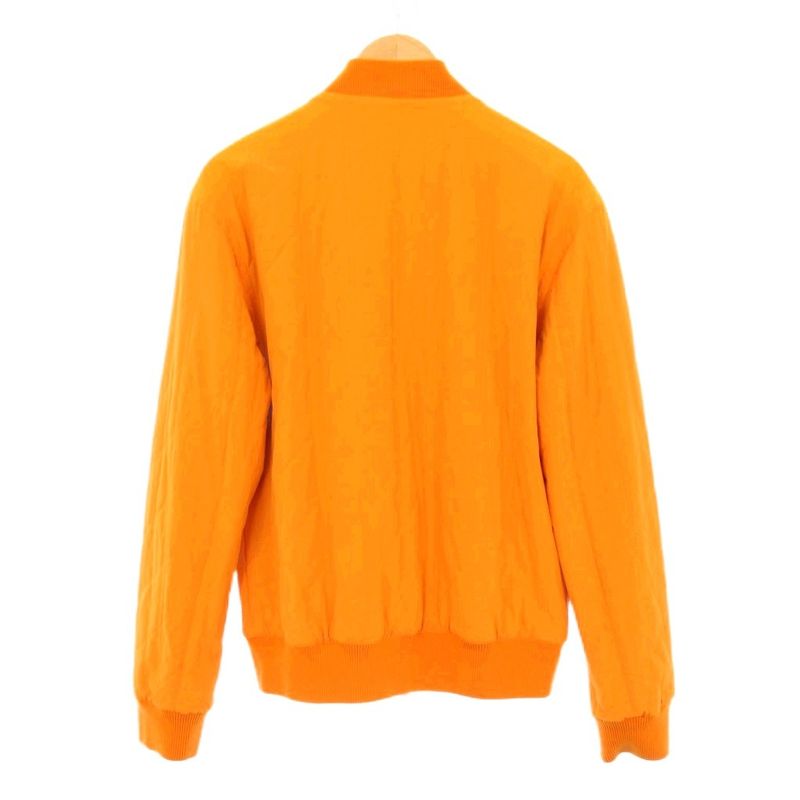 Hermes Reversible Bomber Jacket Blouson Outerwear 46 Navy Blue Orange KH