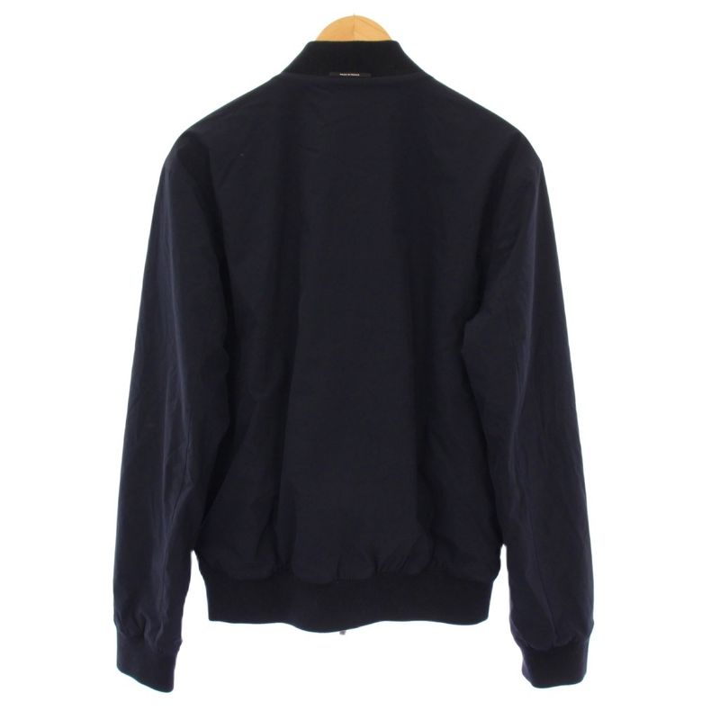 Hermes Reversible Bomber Jacket Blouson Outerwear 46 Navy Blue Orange KH