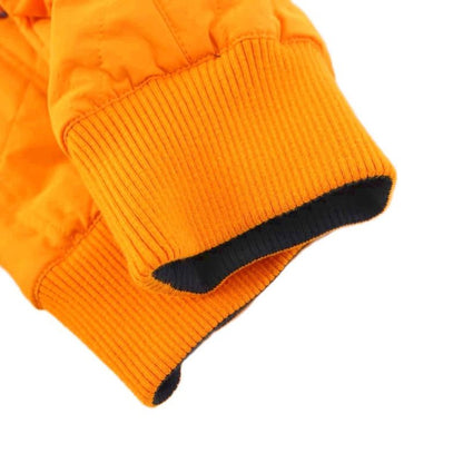 Hermes Reversible Bomber Jacket Blouson Outerwear 46 Navy Blue Orange KH