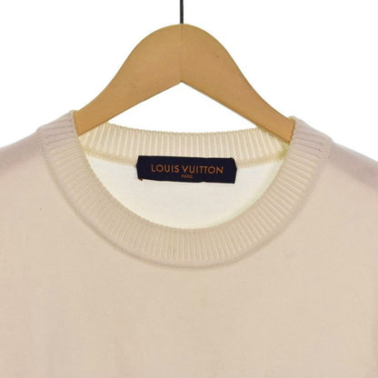 Louis Vuitton 23SS Hook Detail Signature Short Sleeve Knit T-shirt M White
